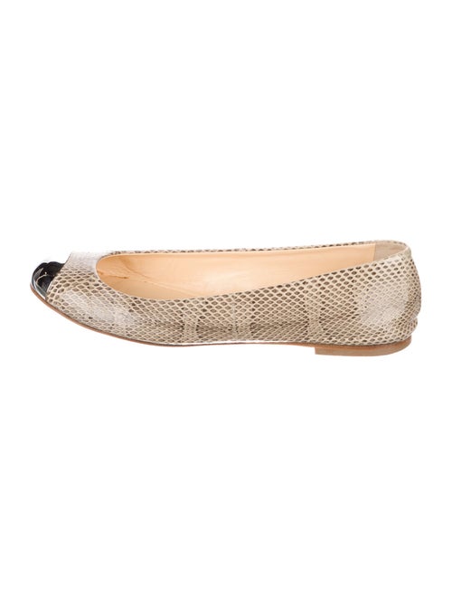 Giuseppe Zanotti Snakeskin Animal Print Ballet Flats
