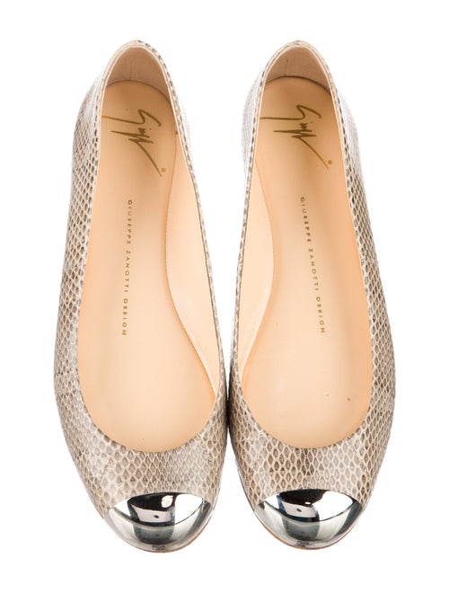 Giuseppe Zanotti Snakeskin Animal Print Ballet Flats
