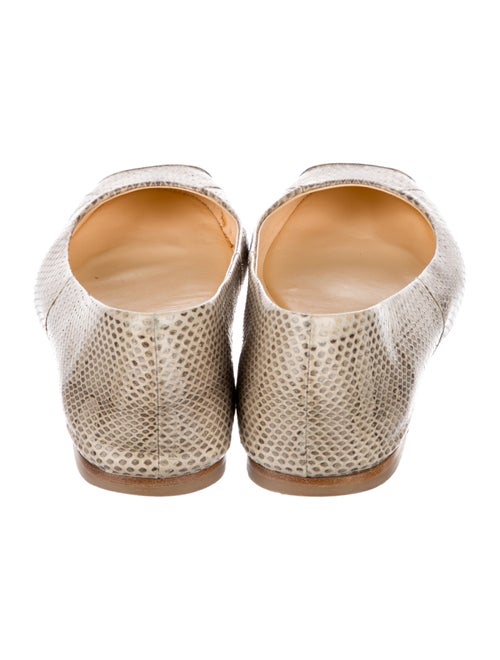 Giuseppe Zanotti Snakeskin Animal Print Ballet Flats