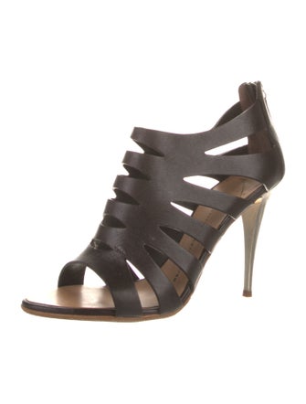Giuseppe Zanotti Leather Cutout Accent Sandals