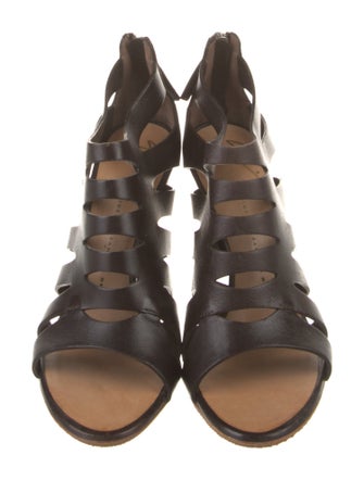Giuseppe Zanotti Leather Cutout Accent Sandals