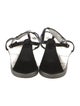 Giuseppe Zanotti Satin Crystal Embellishments T-Strap Sandals