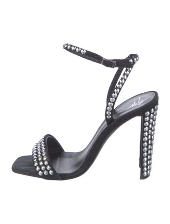 Giuseppe Zanotti Suede Studded Accents Sandals