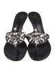 Giuseppe Zanotti Leather Crystal Embellishments Slides