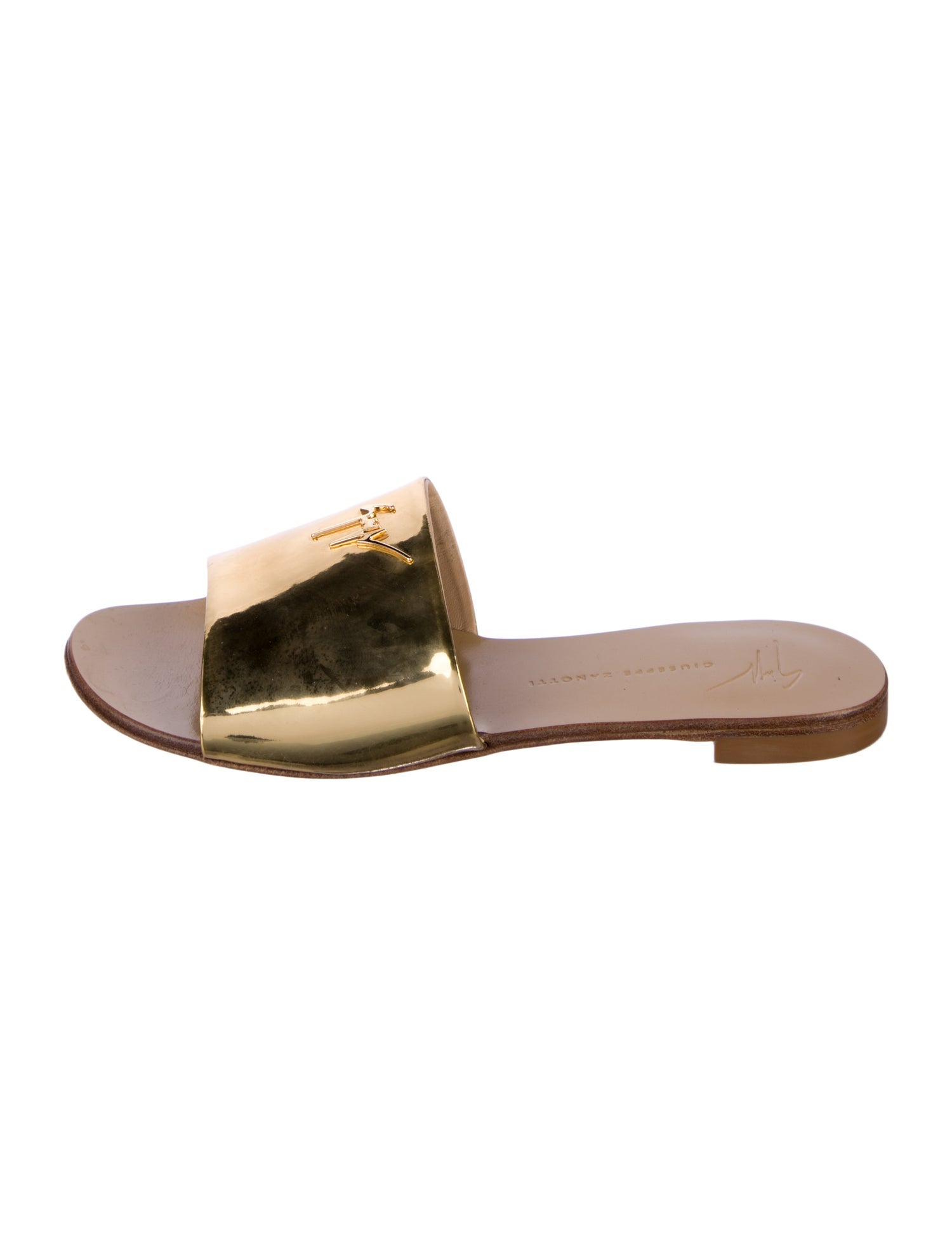 Giuseppe Zanotti Patent Leather Slides