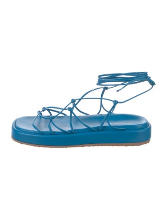 Gianvito Rossi Leather Cutout Accent Gladiator Sandals