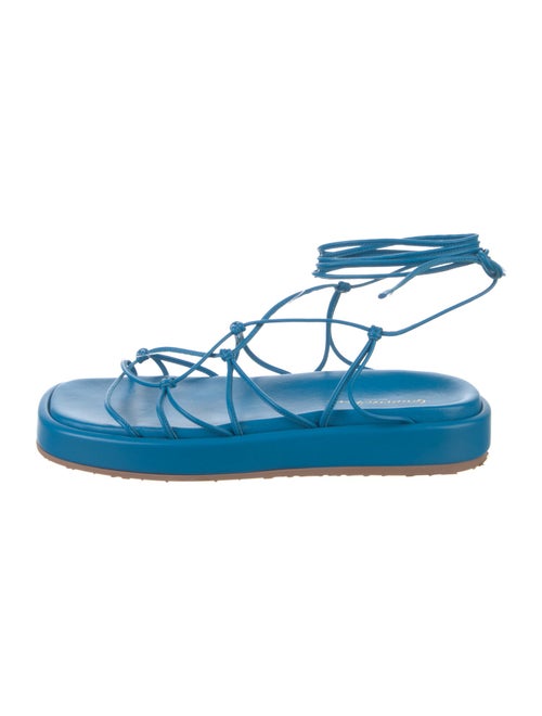 Gianvito Rossi Leather Cutout Accent Gladiator Sandals