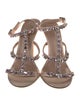 Giuseppe Zanotti Satin Crystal Embellishments T-Strap Sandals