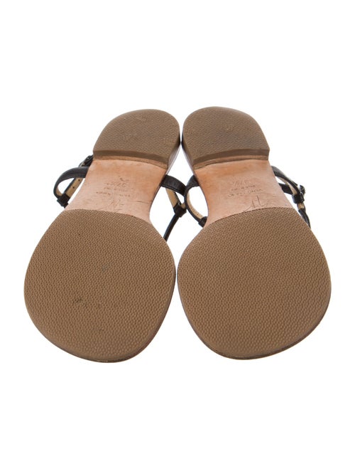 Giuseppe Zanotti Leather Studded Accents T-Strap Sandals