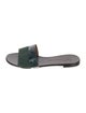 Giuseppe Zanotti Suede Leather Trim Embellishment Slides