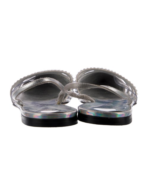 Giuseppe Zanotti Patent Leather Crystal Embellishments Slingback Flats