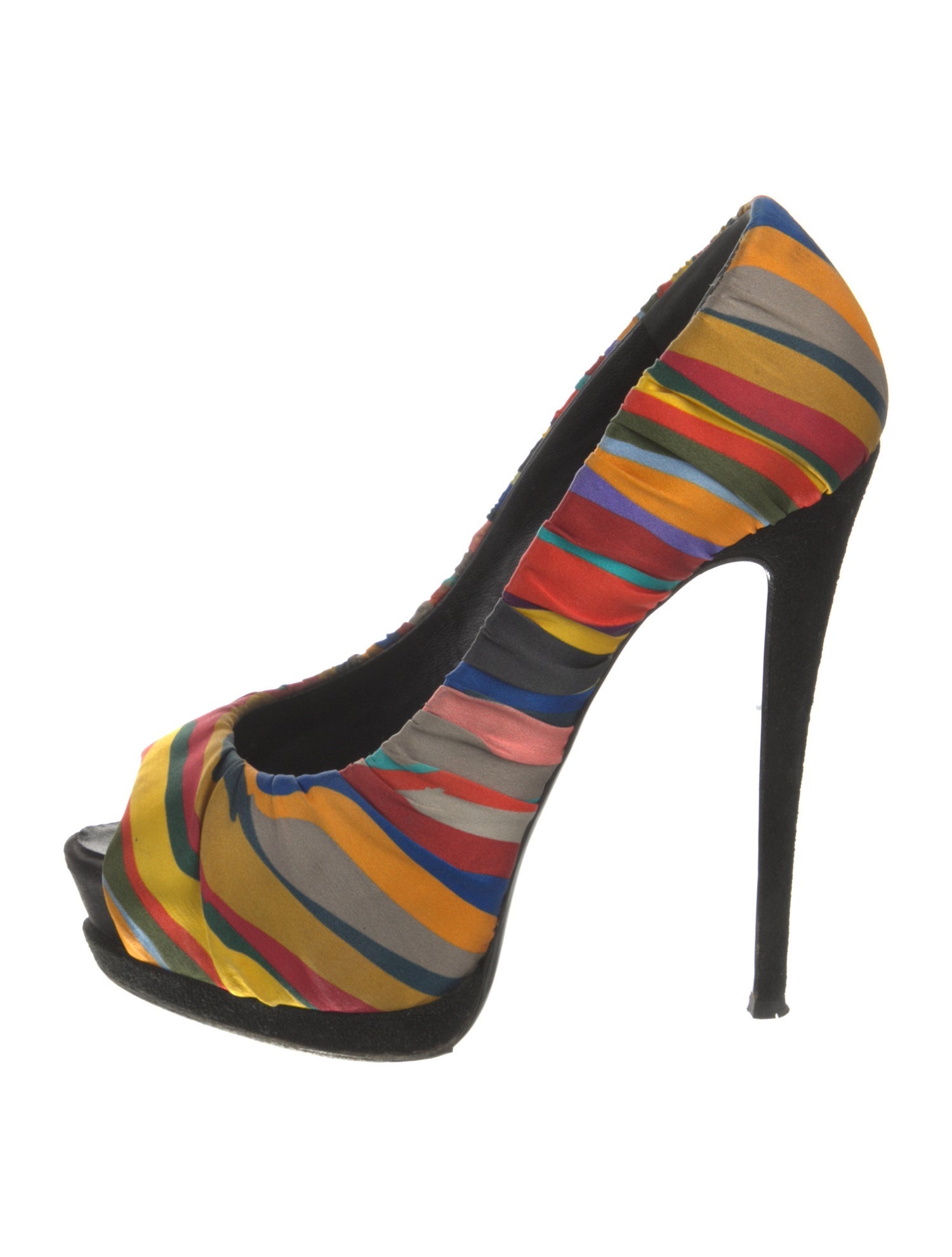 Giuseppe Zanotti Satin Printed Pumps