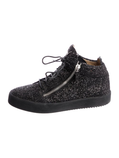 Giuseppe Zanotti Velvet Wedge Sneakers