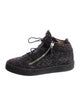 Giuseppe Zanotti Velvet Wedge Sneakers