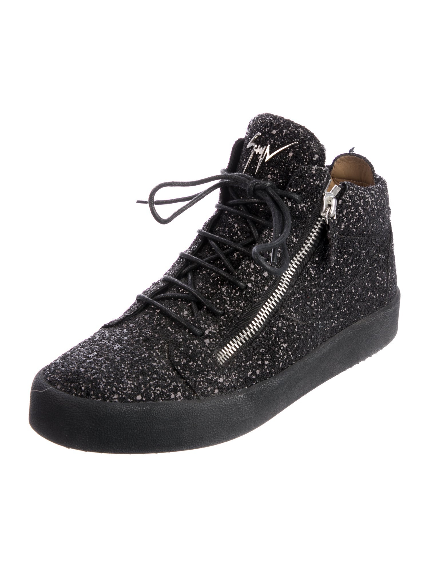 Giuseppe Zanotti Velvet Wedge Sneakers