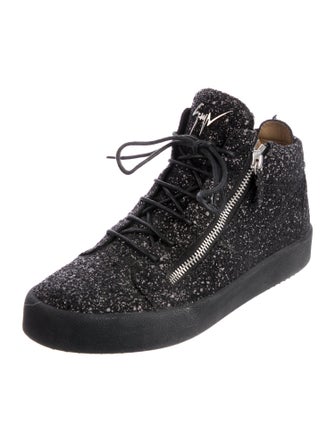 Giuseppe Zanotti Velvet Wedge Sneakers