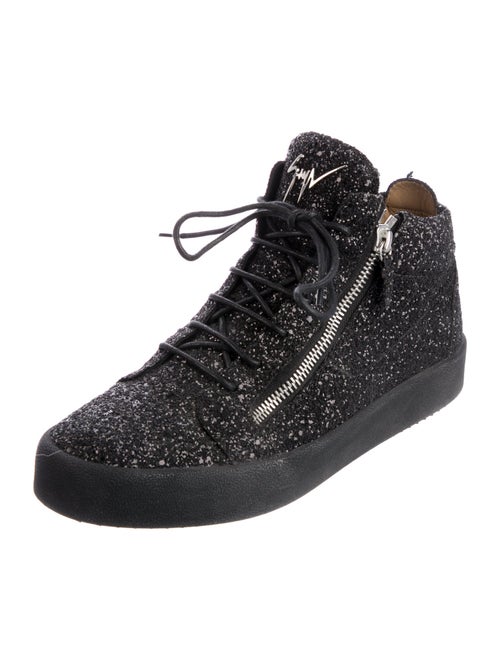 Giuseppe Zanotti Velvet Wedge Sneakers