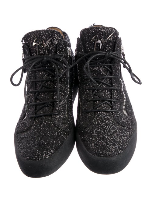 Giuseppe Zanotti Velvet Wedge Sneakers