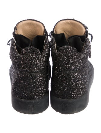 Giuseppe Zanotti Velvet Wedge Sneakers