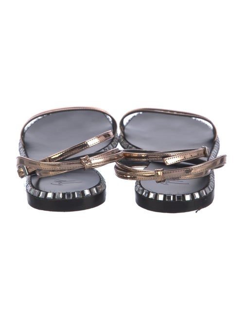 Giuseppe Zanotti Patent Leather Crystal Embellishments Gladiator Sandals