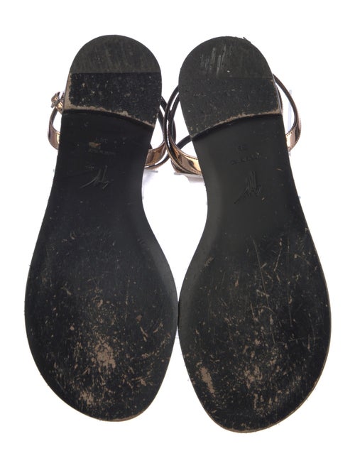 Giuseppe Zanotti Patent Leather Crystal Embellishments Gladiator Sandals