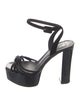 Giuseppe Zanotti Patent Leather Crystal Embellishments Sandals