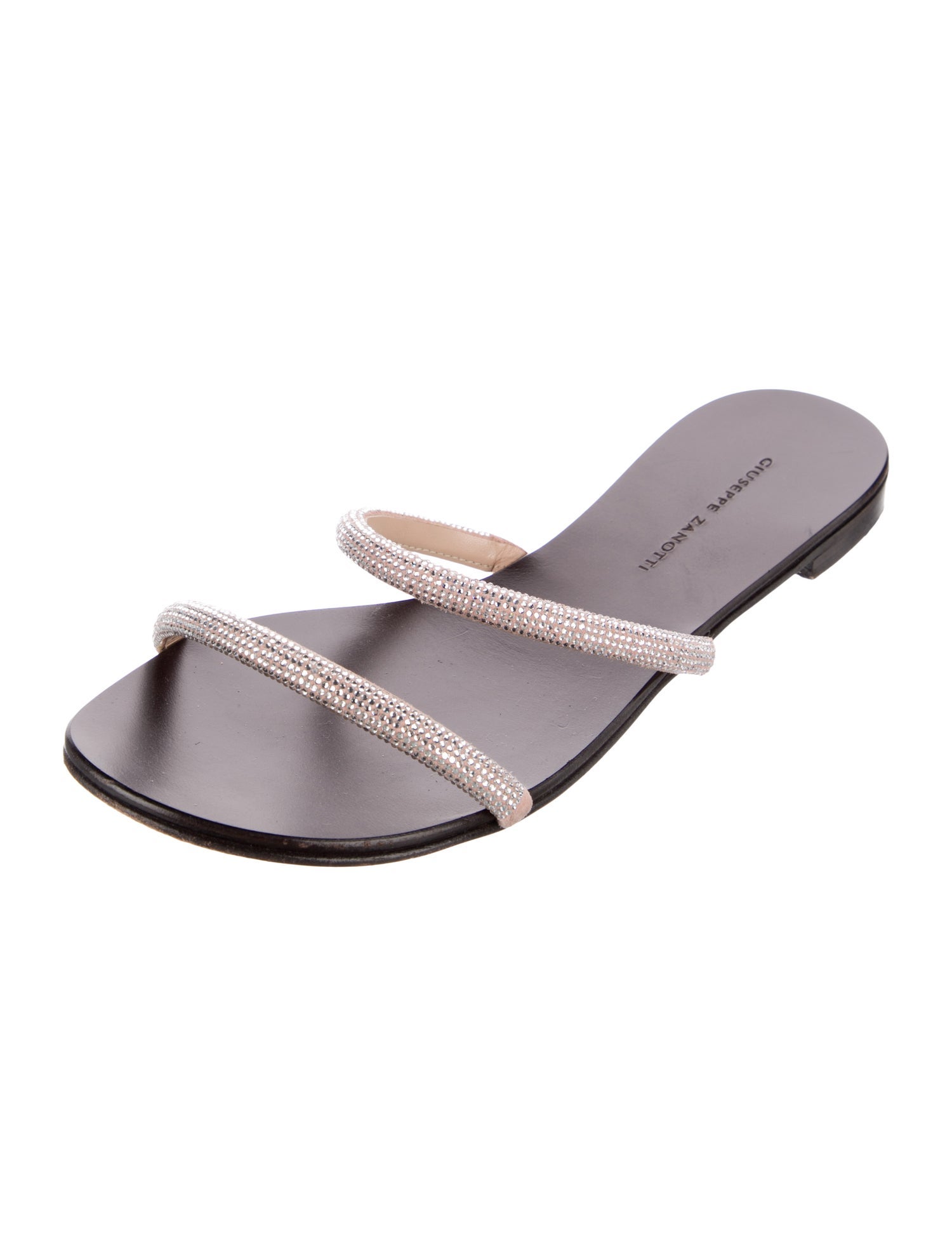 Giuseppe Zanotti Crystal Animal Print Slides