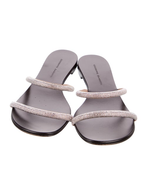 Giuseppe Zanotti Crystal Animal Print Slides