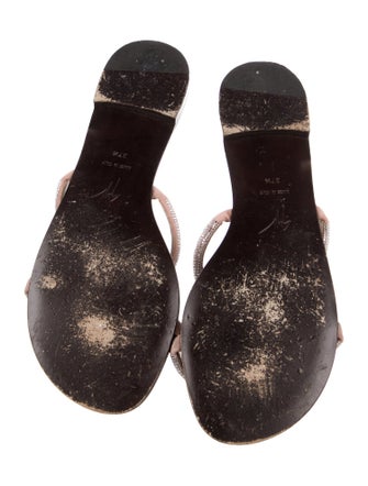 Giuseppe Zanotti Crystal Animal Print Slides