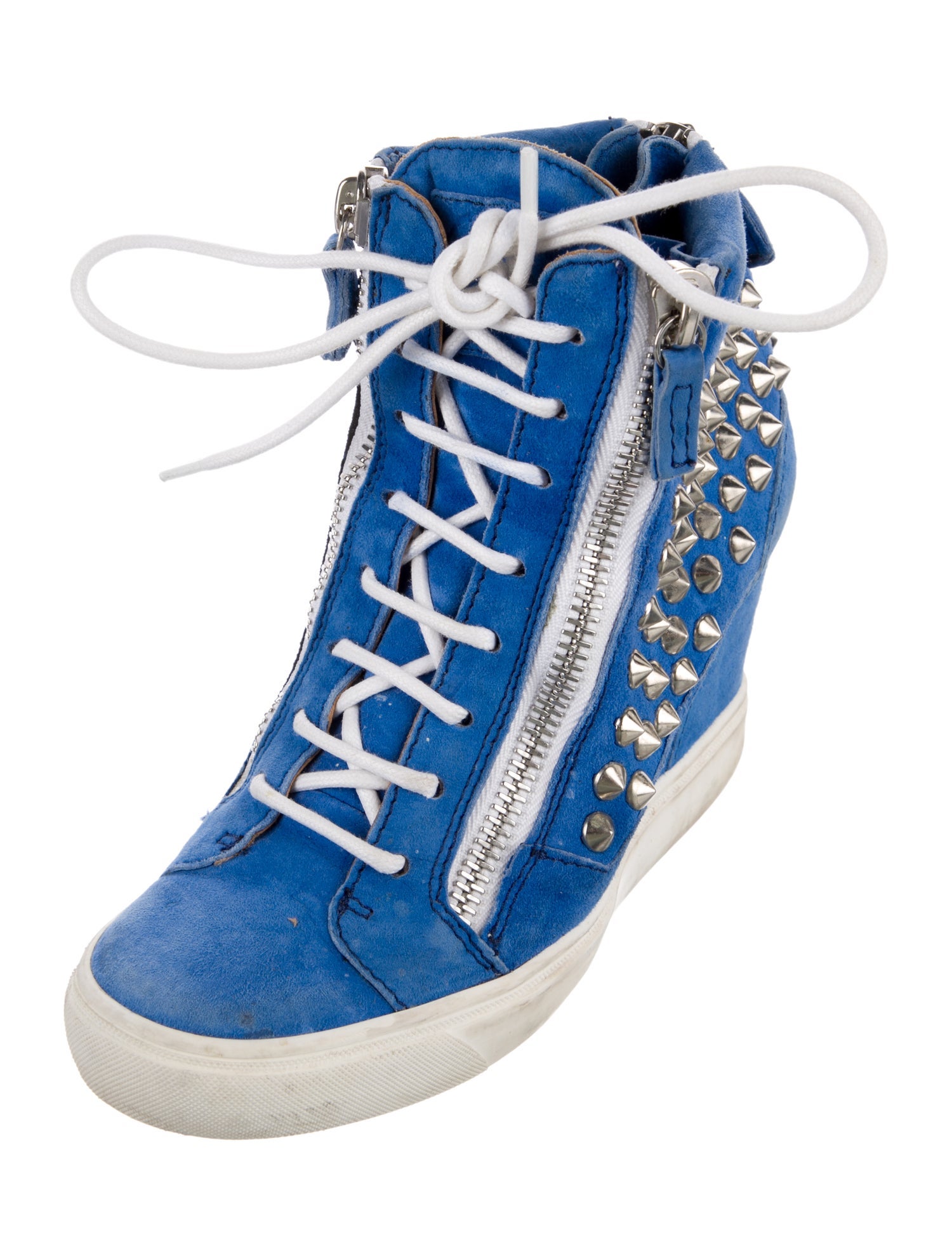 Giuseppe Zanotti Suede Studded Accents Lace-Up Boots