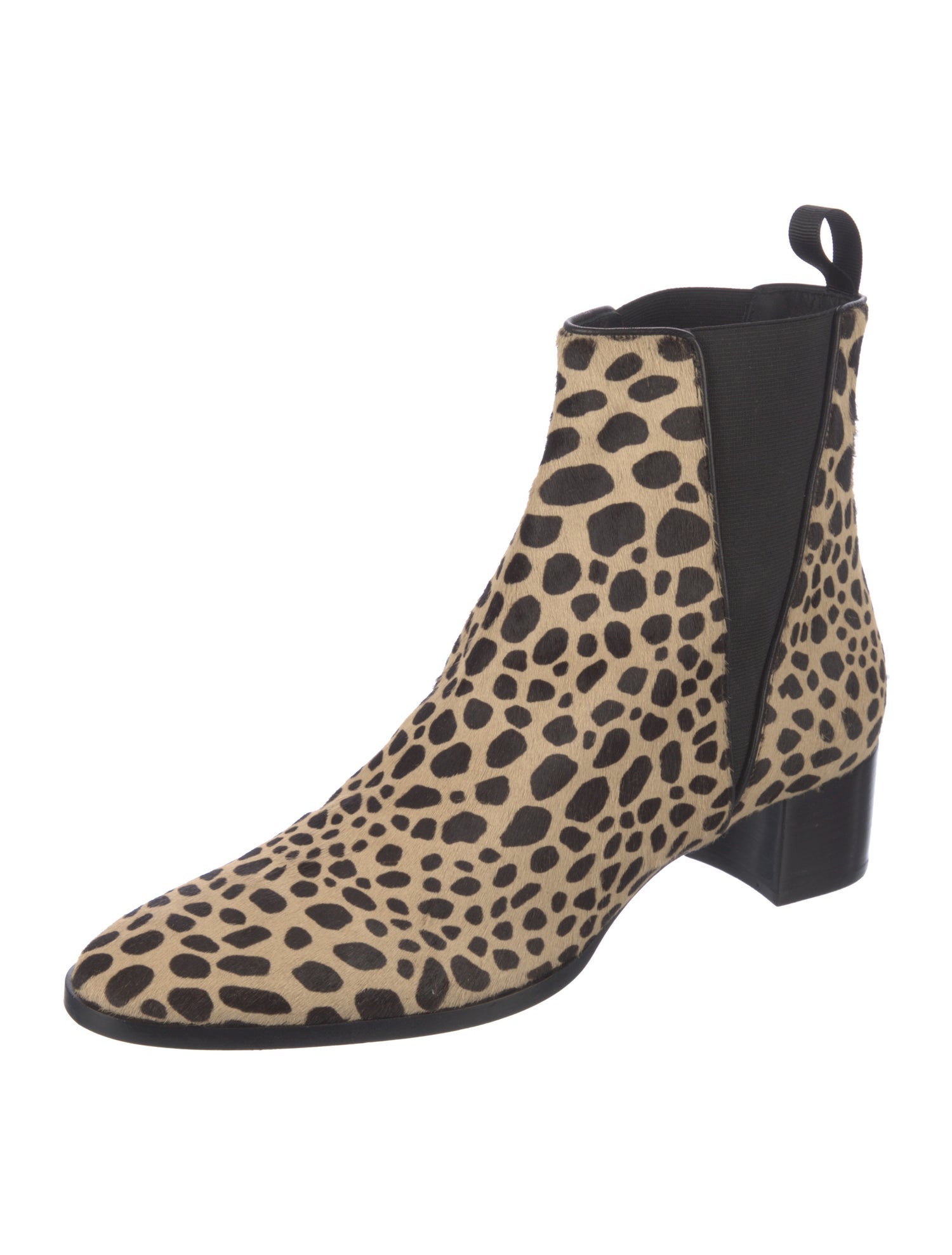 Giuseppe Zanotti Ponyhair Animal Print Chelsea Boots