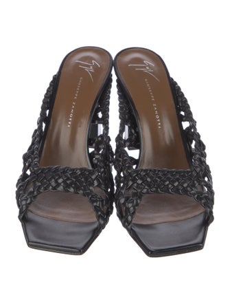 Giuseppe Zanotti Leather Braided Accents Slides