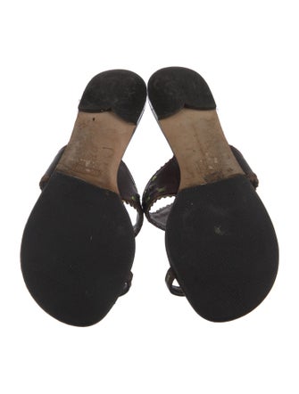 Giuseppe Zanotti Leather Crystal Embellishments Slides