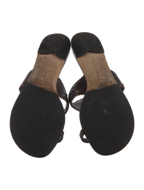 Giuseppe Zanotti Leather Crystal Embellishments Slides