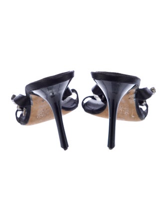 Giuseppe Zanotti Satin Crystal Embellishments Slides