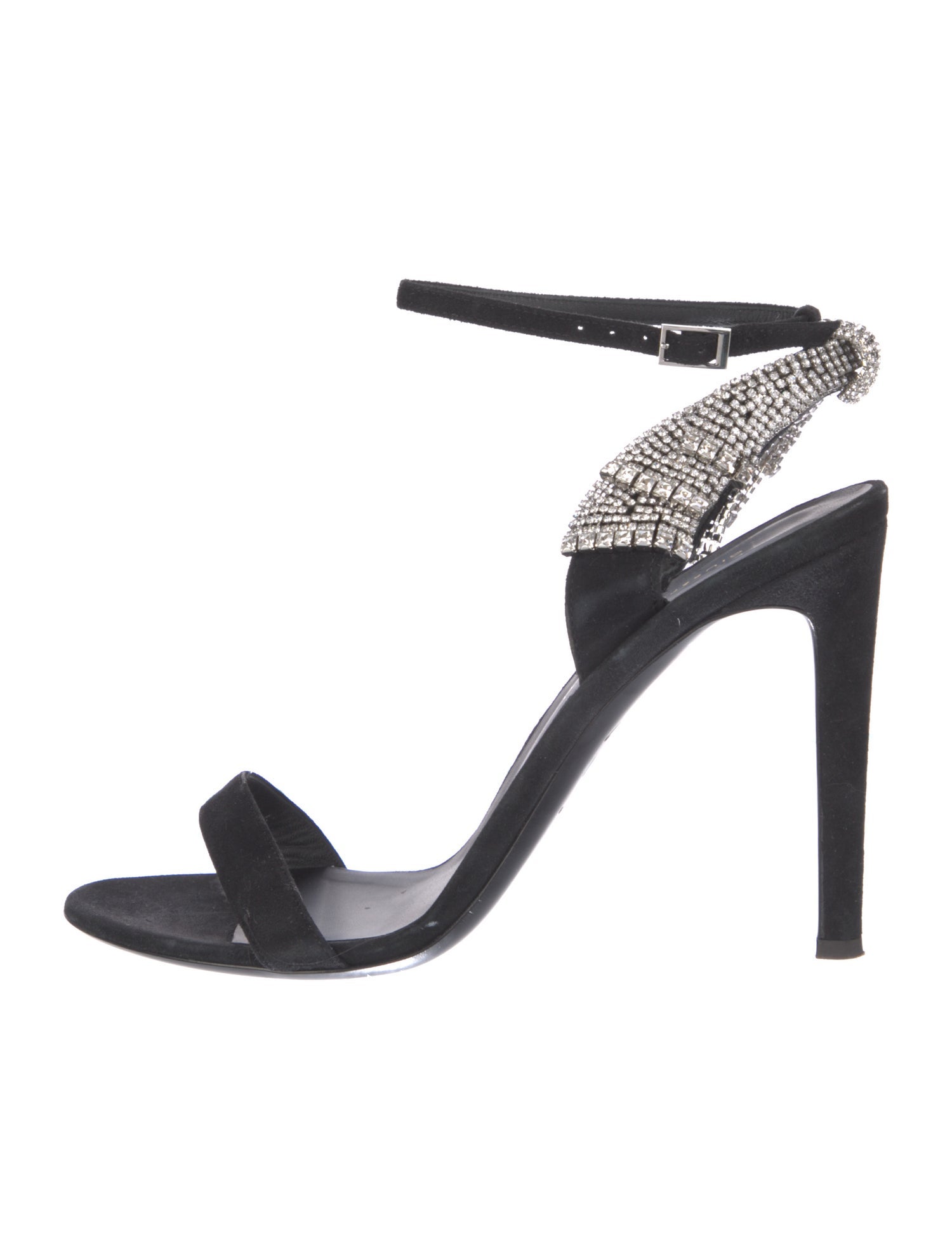 Giuseppe Zanotti Suede Crystal Embellishments Sandals