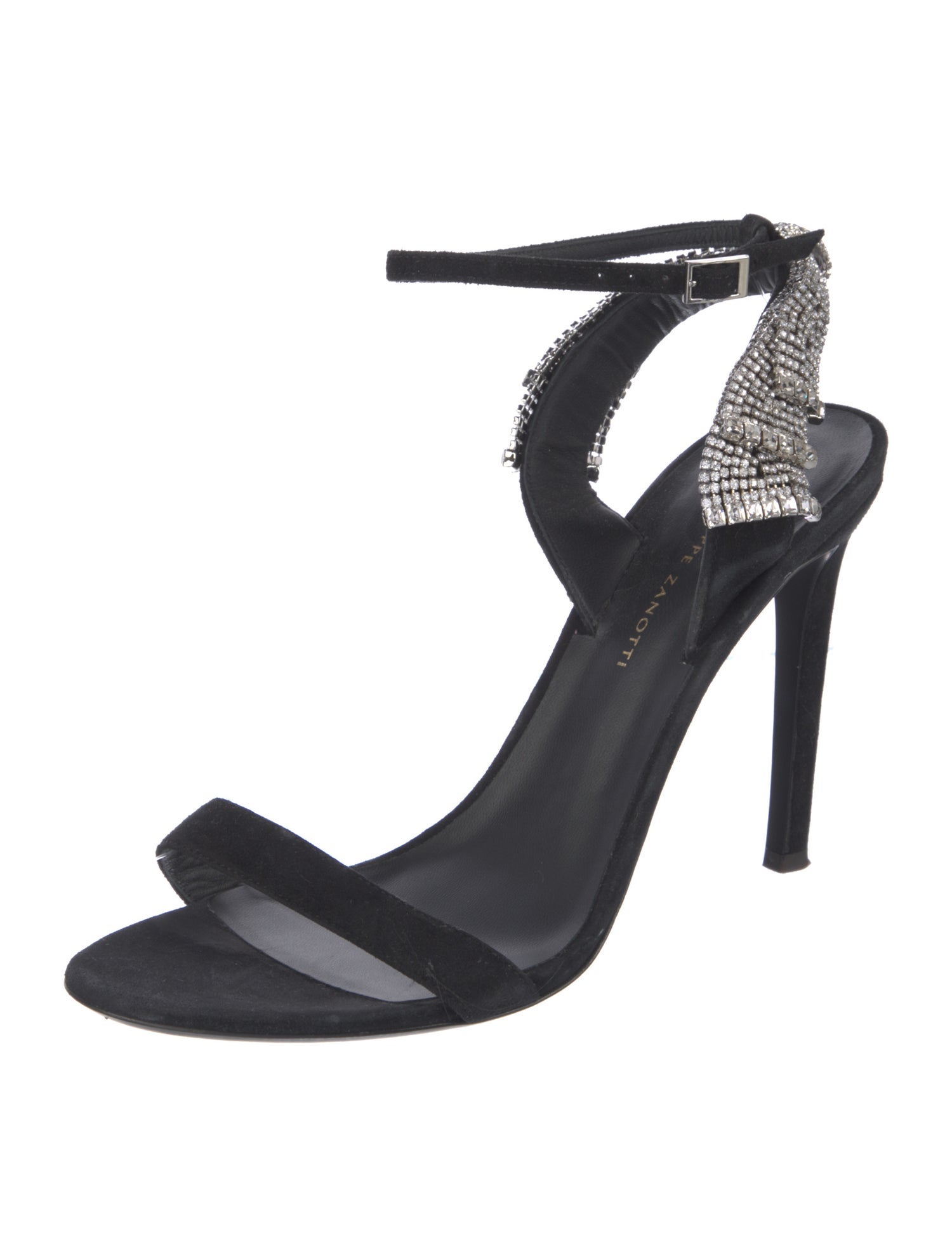 Giuseppe Zanotti Suede Crystal Embellishments Sandals