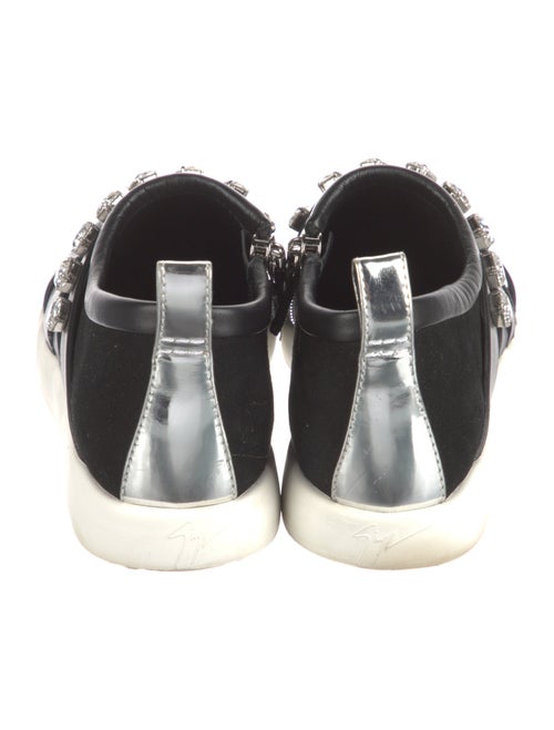 Giuseppe Zanotti Leather Crystal Embellishments Sneakers