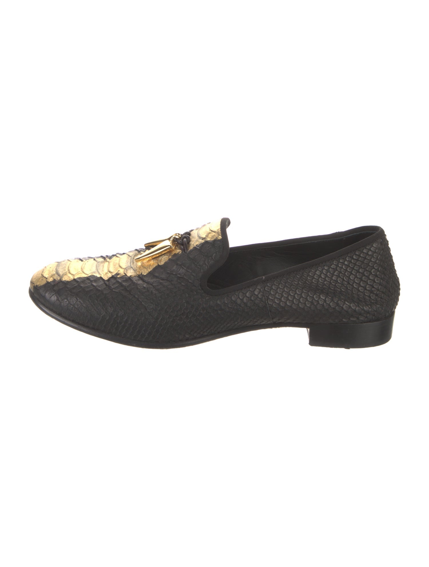 Giuseppe Zanotti Embossed Leather Colorblock Pattern Loafers
