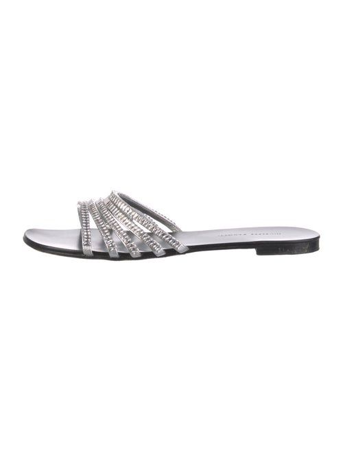 Giuseppe Zanotti Leather Crystal Embellishments Slides