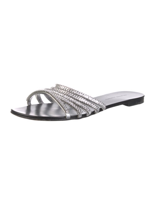 Giuseppe Zanotti Leather Crystal Embellishments Slides