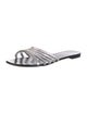 Giuseppe Zanotti Leather Crystal Embellishments Slides
