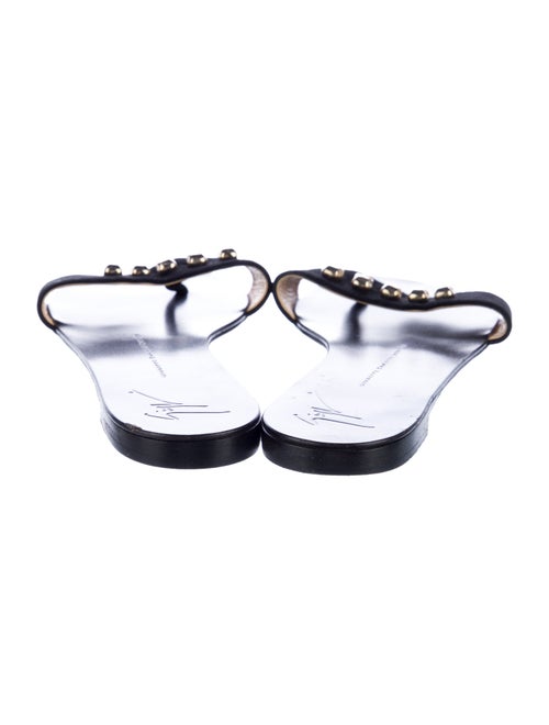 Giuseppe Zanotti Leather Crystal Embellishments Slides