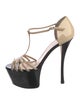 Giuseppe Zanotti Patent Leather T-Strap Sandals