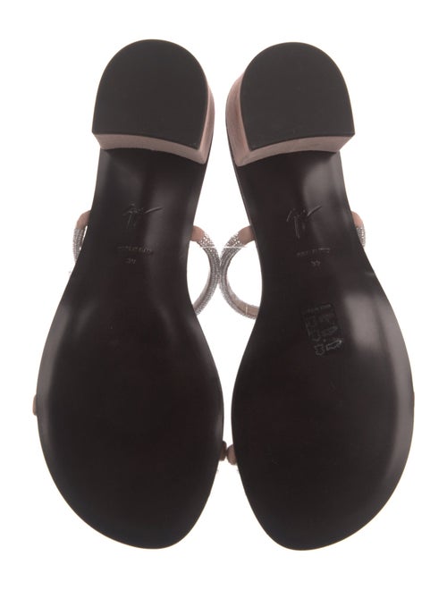 Giuseppe Zanotti Suede Crystal Embellishments Slides