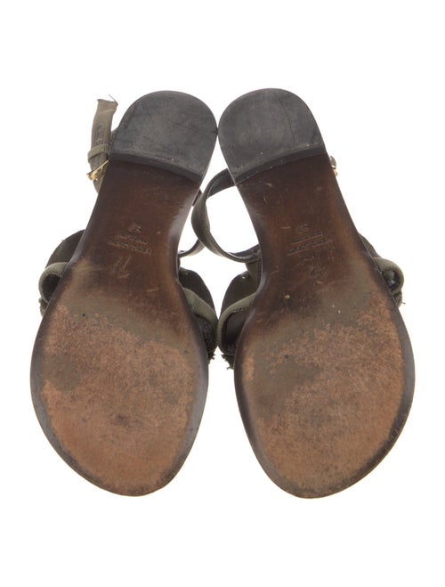 Giuseppe Zanotti Canvas Studded Accents Sandals