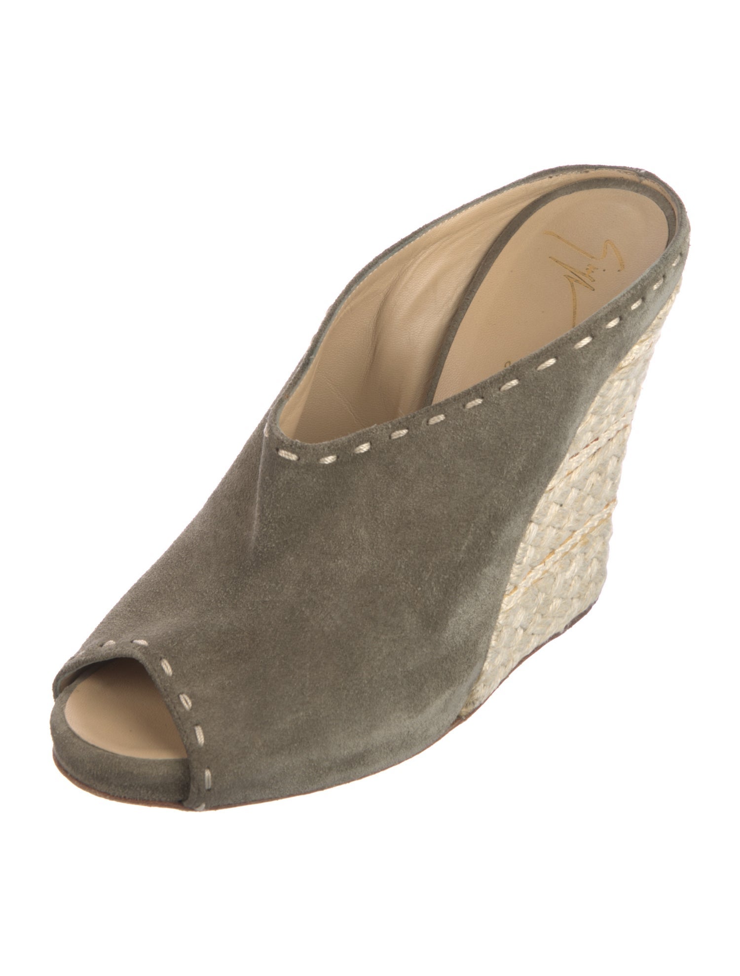 Giuseppe Zanotti Suede Braided Accents Mules