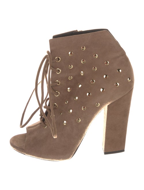 Giuseppe Zanotti Suede Studded Accents Lace-Up Boots