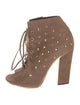 Giuseppe Zanotti Suede Studded Accents Lace-Up Boots