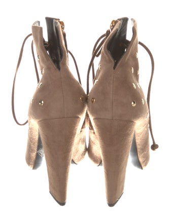 Giuseppe Zanotti Suede Studded Accents Lace-Up Boots